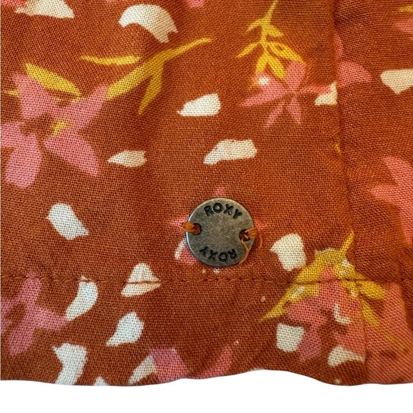 Roxy Hello Petal Woven Mini Dress On or Off Shoulder Fall Smocked Size Small - Picture 9 of 15